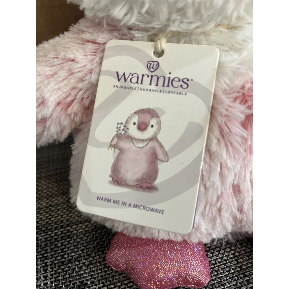 NWT Warmies Cozy Plush - Pink Penguin Large Therapy Microwavable Heatable Toy